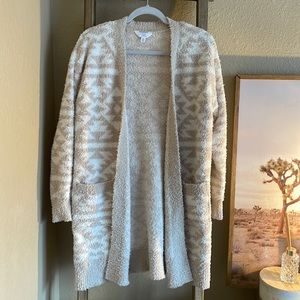 Plushy long cardigan